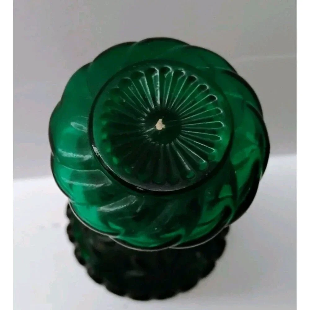 Vintage 1968 Jim Beam Emerald Green Glass Decanter Bottle KY-DRB-230 Stopper